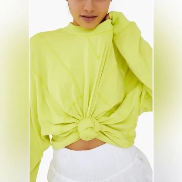 FP Movement by Free People Runner Up Long-Sleeve Size XS Color Neon Yellow - Picture 3 of 11
